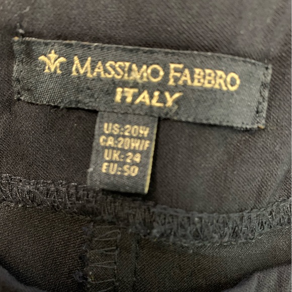 Massimo Fabbro Italy viscose ankle stretchy trousers SIZE 20 - Picture 3 of 4
